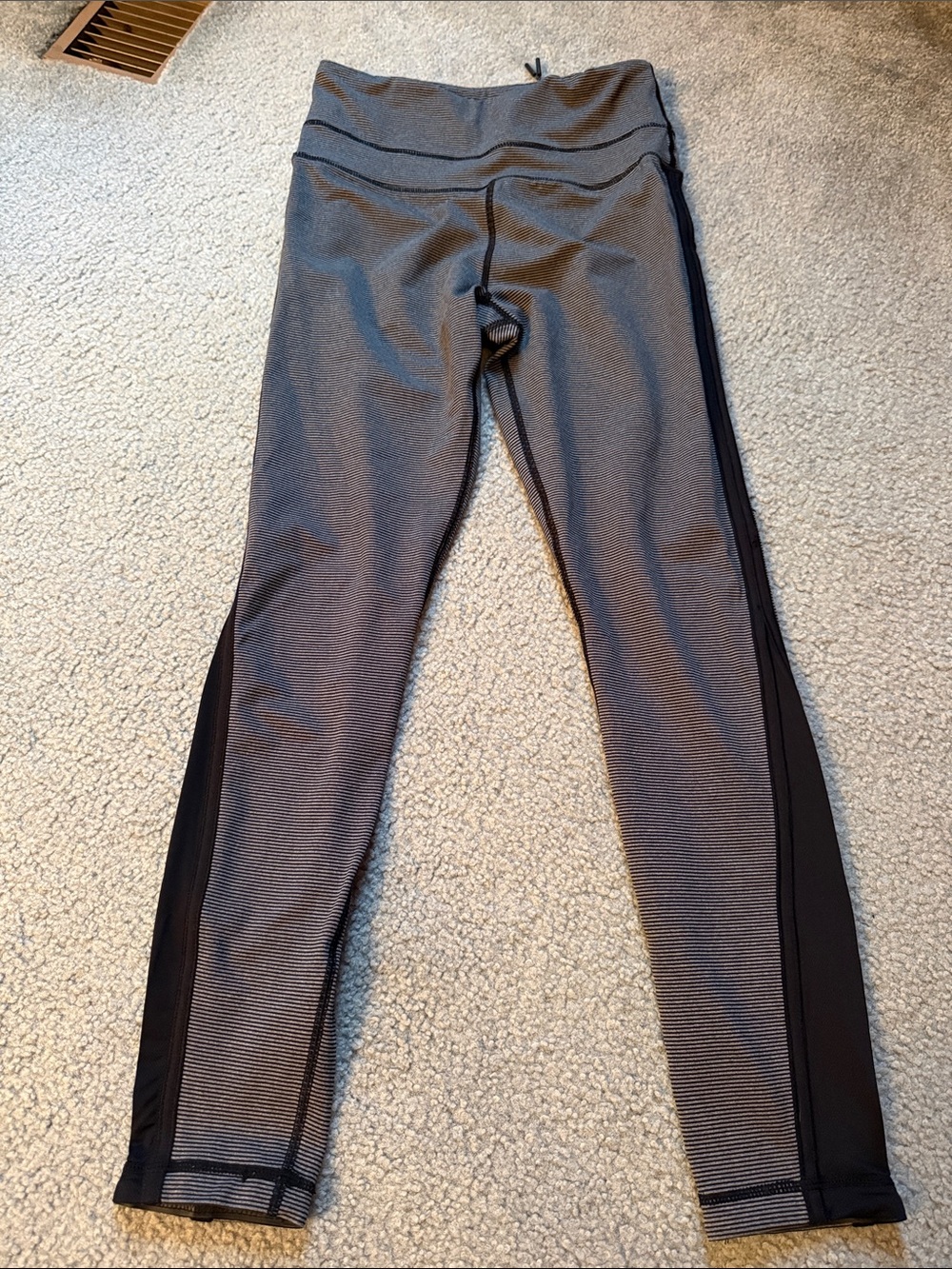 Kittenish Gray and Black Active Leggings - Stretch Performance Bottoms